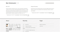 Desktop Screenshot of benmoskowitz.com